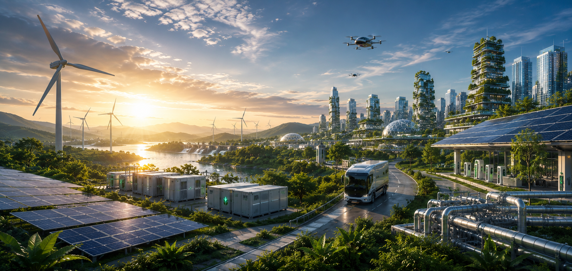 Climate technology eco-city landscape